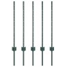 Poteau de clôture. 5 pcs Vert 120 cm Acier 521780521780