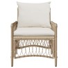 Chaise de jardin avec coussin Beige 73 x 61 x 77 cm polyrotin 521781521781