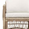 Chaise de jardin avec coussin Beige 73 x 61 x 77 cm polyrotin 521781521781