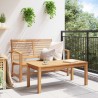 Ensemble banc et table de jardin 2 Pièce Marron 521784521784