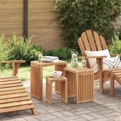 Table d'appoint de jardin 3 pcs Marron 33 x 44,5 x 51 cm 521788521788
