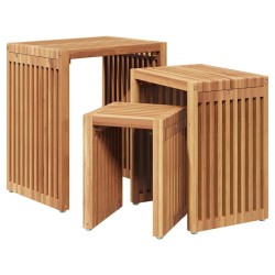 Table d'appoint de jardin 3 pcs Marron 33 x 44,5 x 51 cm 521788521788