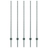 Poteau de clôture. 5 pcs Vert 140 cm Acier 521900521900