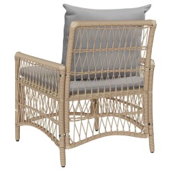 Chaise de jardin avec coussin Beige 73 x 61 x 77 cm polyrotin 521933521933
