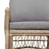 Chaise de jardin avec coussin Beige 73 x 61 x 77 cm polyrotin 521933521933