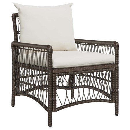 Chaise de jardin avec coussin Marron 73 x 61 x 77 cm polyrotin 521943521943