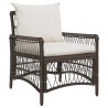 Chaise de jardin avec coussin Marron 73 x 61 x 77 cm polyrotin 521943521943