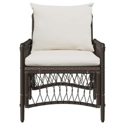 Chaise de jardin avec coussin Marron 73 x 61 x 77 cm polyrotin 521943521943