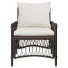 Chaise de jardin avec coussin Marron 73 x 61 x 77 cm polyrotin 521943521943