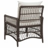 Chaise de jardin avec coussin Marron 73 x 61 x 77 cm polyrotin 521943521943