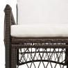 Chaise de jardin avec coussin Marron 73 x 61 x 77 cm polyrotin 521943521943