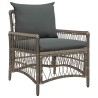 Chaise de jardin avec coussin Gris 73 x 61 x 77 cm polyrotin 521944521944