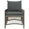 Chaise de jardin avec coussin Gris 73 x 61 x 77 cm polyrotin 521944521944