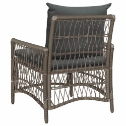 Chaise de jardin avec coussin Gris 73 x 61 x 77 cm polyrotin 521944521944