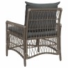 Chaise de jardin avec coussin Gris 73 x 61 x 77 cm polyrotin 521944521944
