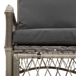 Chaise de jardin avec coussin Gris 73 x 61 x 77 cm polyrotin 521944521944