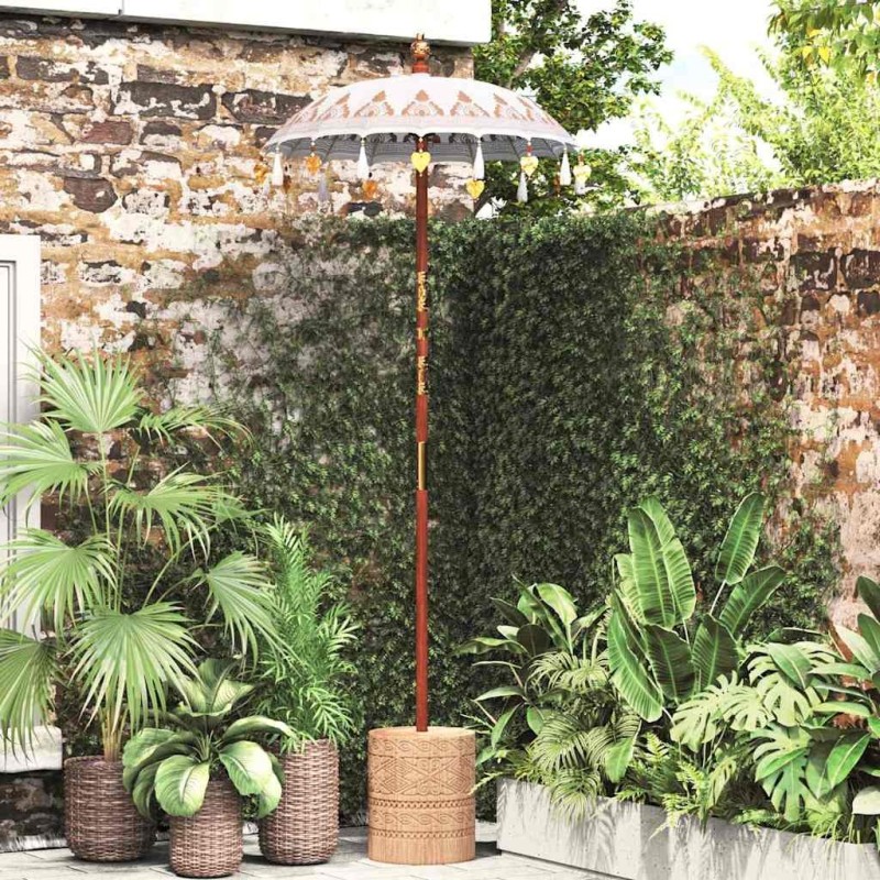 Parasol balinais Crème 125 x 125 x 260 cm 521945521945