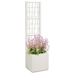 Bac à fleurs avec Treillis Blanc 36 x 36 x 140 cm PP 522002522002