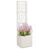 Bac à fleurs avec Treillis Blanc 36 x 36 x 140 cm PP 522002522002