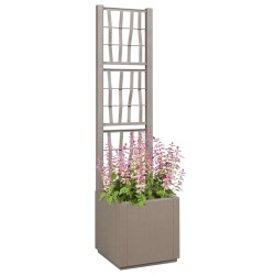 Bac à fleurs avec Treillis Marron Clair 36 x 36 x 140 cm PP 522007522007