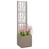 Bac à fleurs avec Treillis Marron Clair 36 x 36 x 140 cm PP 522007522007