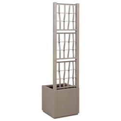 Bac à fleurs avec Treillis Marron Clair 36 x 36 x 140 cm PP 522007522007