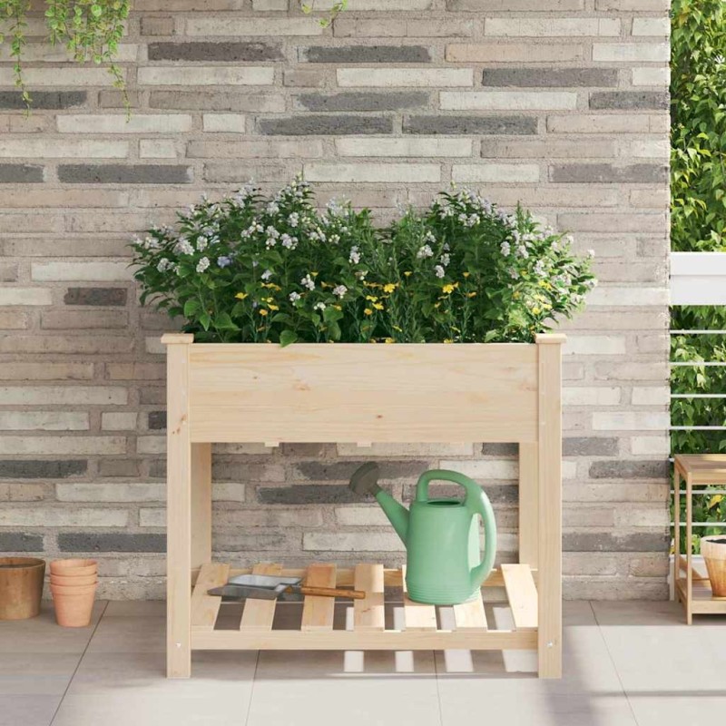 Cache-pot de jardin avec étagère Beige 90 x 90 x 76,5 cm 522011522011