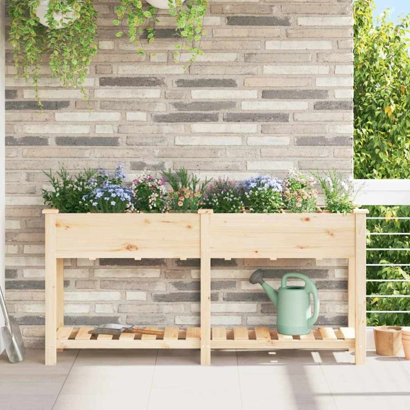 Cache-pot de jardin avec étagère Beige 161,5 x 45 x 76,5 cm 522012522012