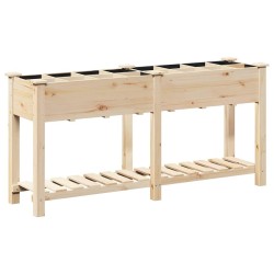 Cache-pot de jardin avec étagère Beige 161,5 x 45 x 76,5 cm 522012522012