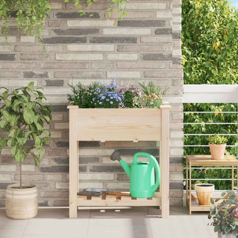 Cache-pot de jardin avec étagère Beige 71 x 37 x 76,5 cm 522015522015