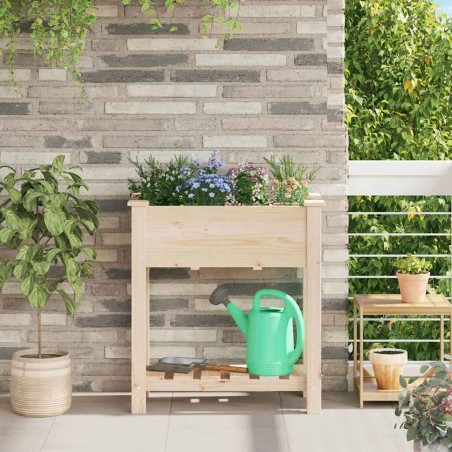 Cache-pot de jardin avec étagère Beige 71 x 37 x 76,5 cm 522015522015
