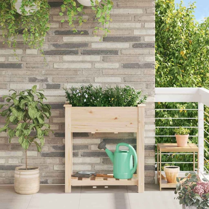 Cache-pot de jardin avec étagère Beige 71 x 37 x 76,5 cm 522016522016