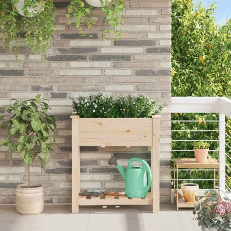 Cache-pot de jardin avec étagère Beige 71 x 37 x 76,5 cm 522016522016