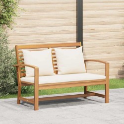banc Marron et Crème 110 x 66 x 76 cm Bois de teck massif 522020522020