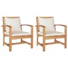 Chaise avec coussin 2 Pièce Marron et Crème 65 x 60 x 76,5 cm 522030522030