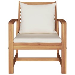 Chaise avec coussin 2 Pièce Marron et Crème 65 x 60 x 76,5 cm 522030522030