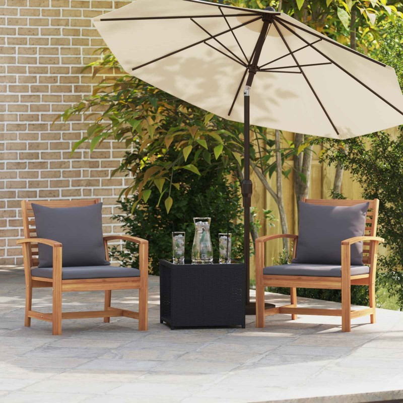 Chaise 2 Pièce Brun et gris foncé 65 x 60 x 76,5 cm 522048522048