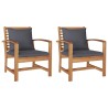 Chaise 2 Pièce Brun et gris foncé 65 x 60 x 76,5 cm 522048522048