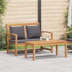 banc Brun et gris foncé 110 x 66 x 76 cm Bois de teck massif 522049522049
