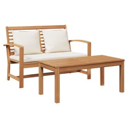 Ensemble banc et table de jardin avec coussin 2 Pièce 522050522050