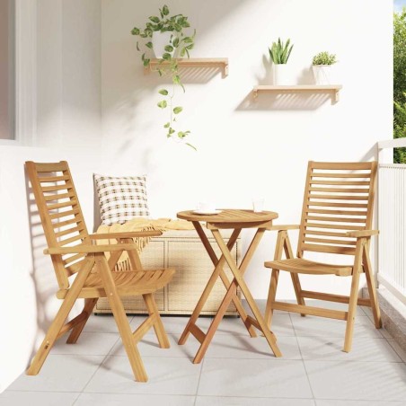 Chaise 2 pcs Marron 64,5 x 52 x 108 cm Bois de teck massif 522064522064