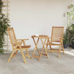 Chaise 2 pcs Marron 64,5 x 52 x 108 cm Bois de teck massif 522064522064