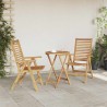 Chaise 2 pcs Marron 64,5 x 52 x 108 cm Bois de teck massif 522064522064