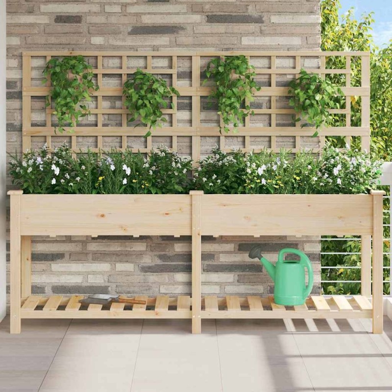 Cache-pot de jardin avec étagère Beige 203,5 x 54 x 152,5 cm 522068522068
