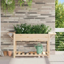 Cache-pot de jardin avec étagère Beige 155 x 59 x 76,5 cm 522074522074