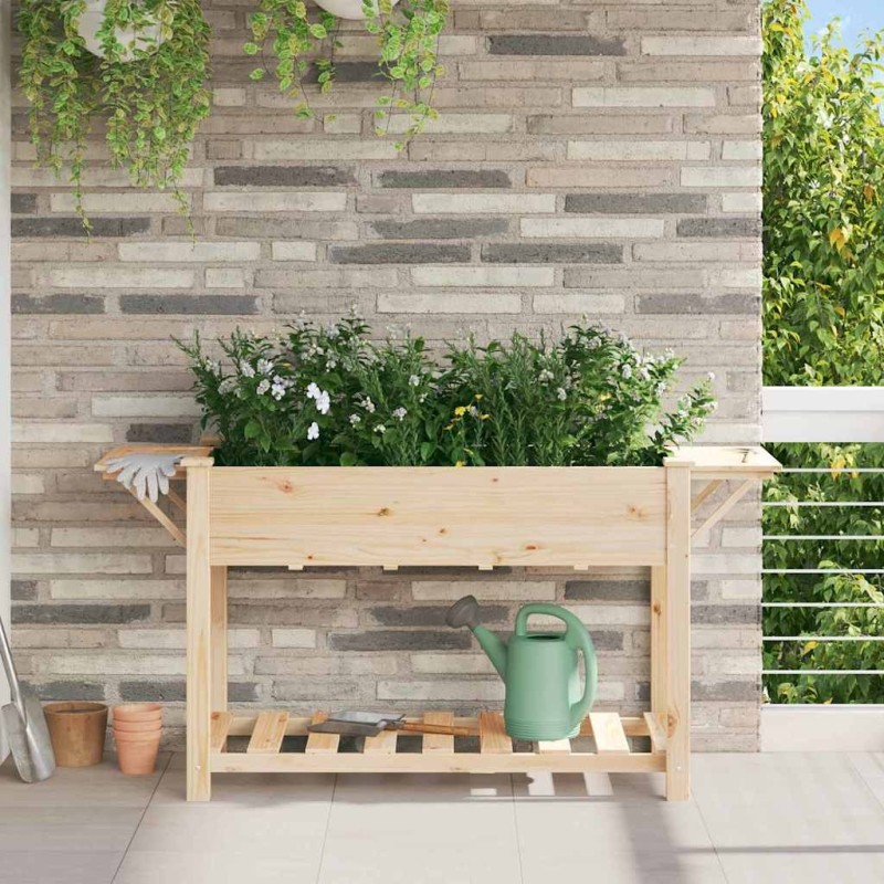 Cache-pot de jardin avec étagère Beige 155 x 59 x 76,5 cm 522074522074