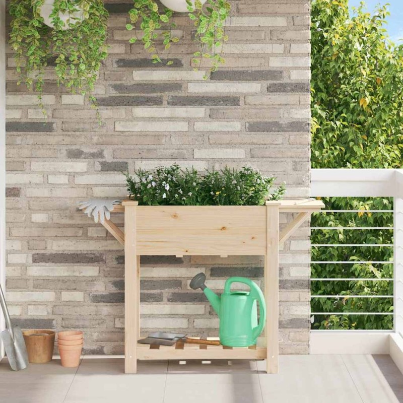 Cache-pot de jardin avec étagère Beige 111 x 37 x 76,5 cm 522078522078