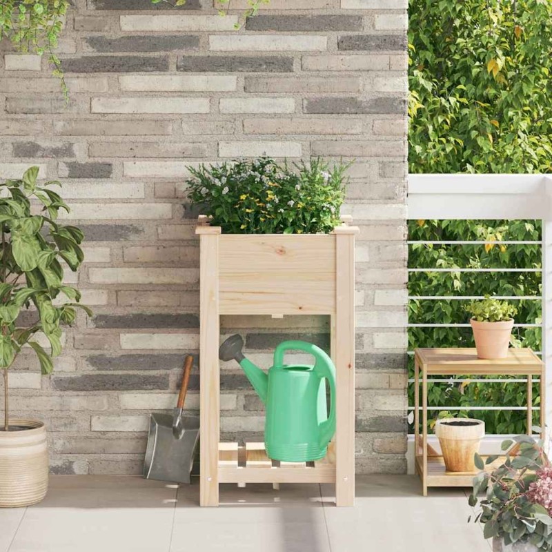 Cache-pot de jardin avec étagère Beige 45 x 45 x 76,5 cm 522085522085