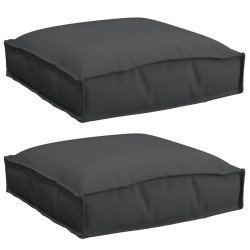Coussin 2 pcs Noir 40 x 40 x 8 cm Tissu Oxford 522090522090