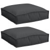 Coussin 2 pcs Noir 40 x 40 x 8 cm Tissu Oxford 522090522090